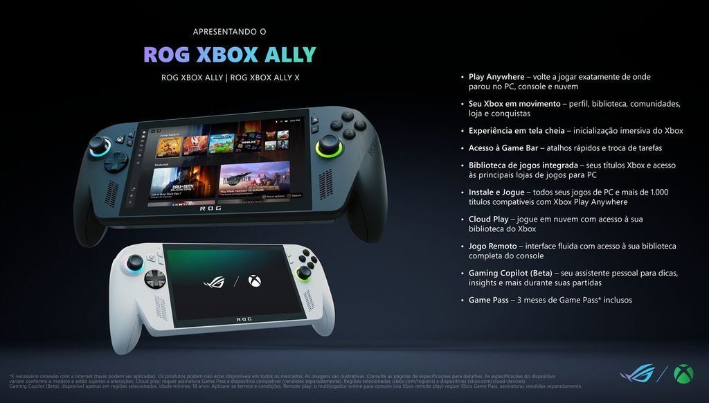 ROG Xbox Ally especificacoes