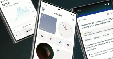 Comet no Android: Navegador Comet em um dispositivo Android, desenvolvido pela Perplexity AI