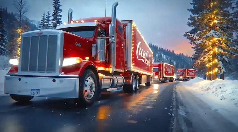 Cena do filme de Natal da Coca-Cola com animais gerados por IA