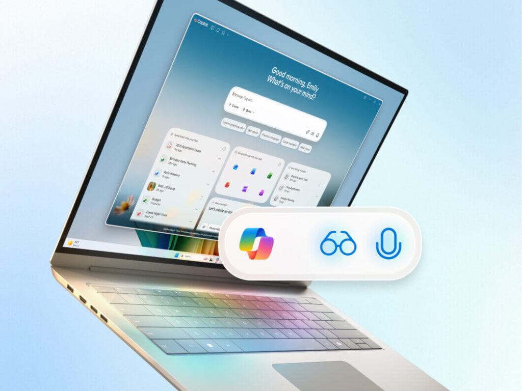 Pavan Davuluri enfrenta críticas após promessa de IA no Windows 11 3 Interface do Copilot Voice com comandos de voz no Windows 11.