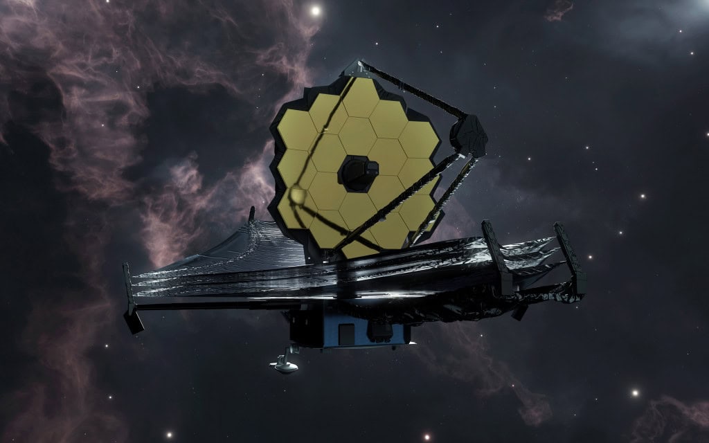 James Webb registra explosões inéditas do buraco negro Sagitário A* 6 Telescópio Espacial James Webb em órbita