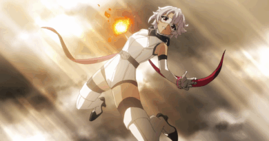 Ilustração colorida do último capítulo de SHY exibindo Teru Momijiyama em pose heroica