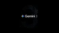 Gemini 3: A nova era da inteligência artificial Google 2 Logo oficial do Gemini 3 do Google sobre fundo preto com o número 3 em azul pontilhado