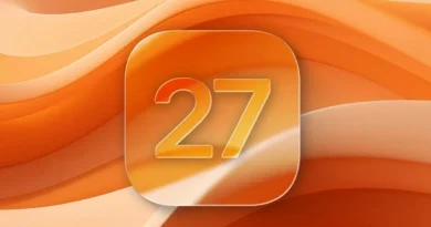 Logo do iOS em fundo minimalista, representando o foco da Apple em desempenho e estabilidade no iOS 27