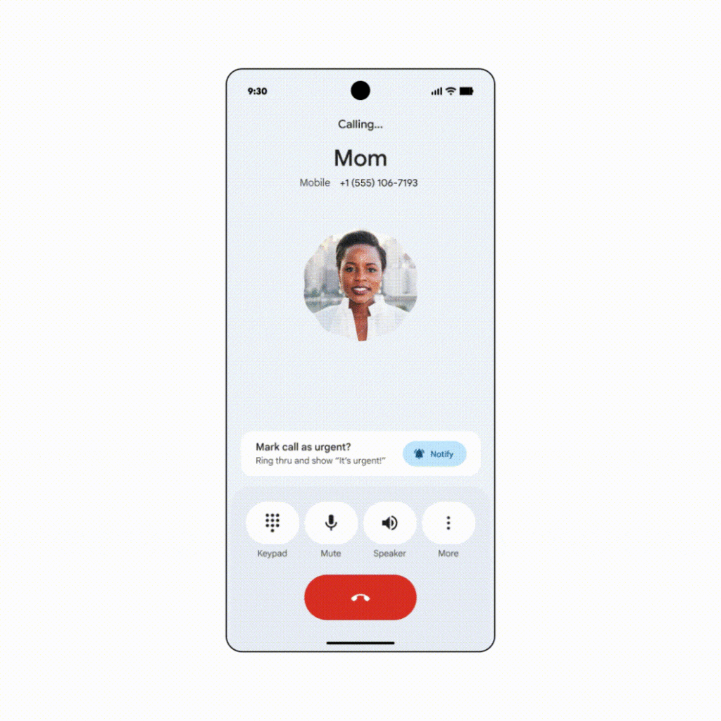 Android ganha alerta visual para ligações urgentes com Call Reason 3 GIF mostrando a função Call Reason em ação no Android