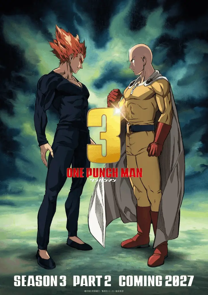 Visual promocional de One-Punch Man Season 3 Part 2 2027