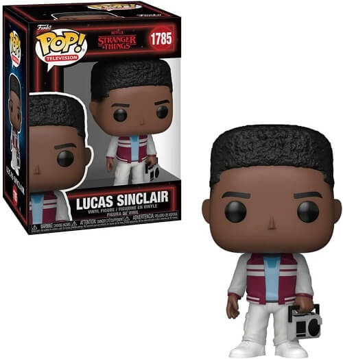 Funko Pop Lucas Sinclair com caixa de som