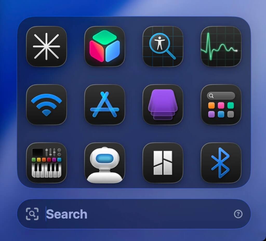 Vector para Mac: substituto rápido e inteligente para o Spotlight 5 Vector para Mac: Menu principal do Vector mostrando aplicativos e atalhos