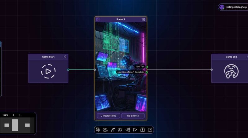 Interface da Beam mostrando a edição de vídeos jogáveis com IA