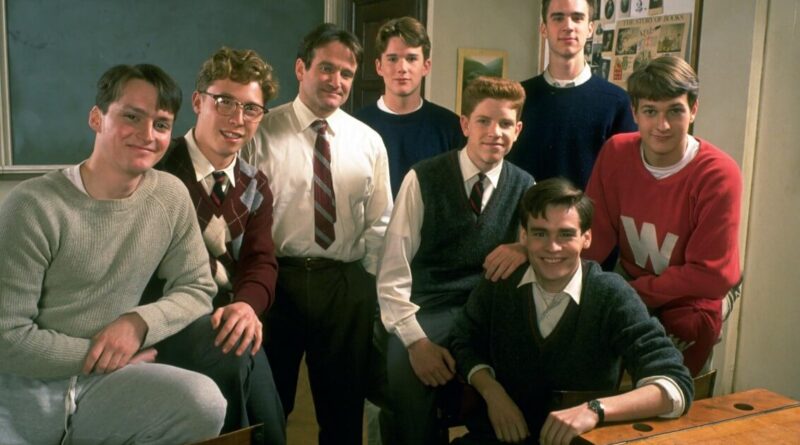 Cena de Sociedade dos Poetas Mortos com Robin Williams e Ethan Hawke
