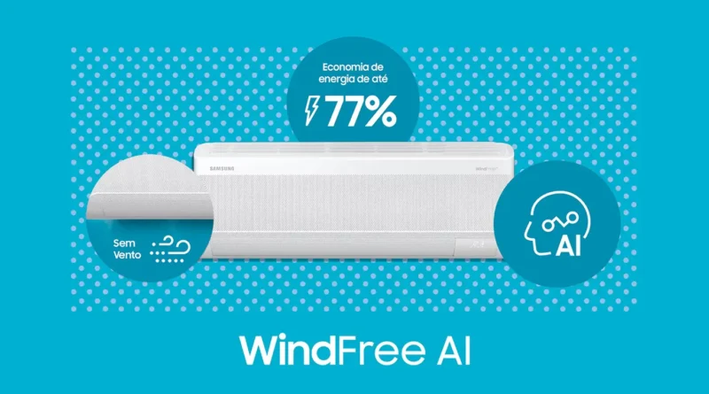 Samsung WindFree AI Inverter com 22% OFF no Mercado Livre via Pix 3 Samsung WindFree AI ar-condicionado com tecnologia inverter e IA