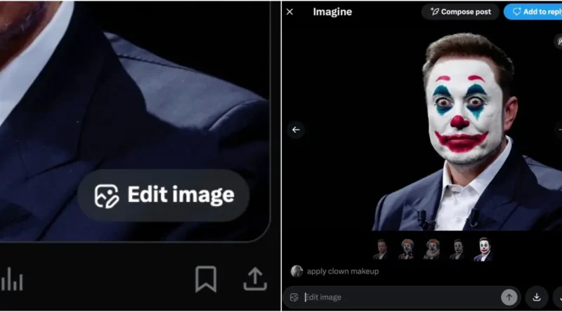 Nova função do Twitter adiciona botão de edição de imagens por IA.