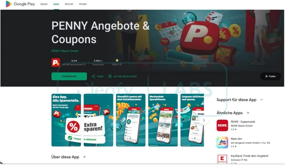 malware Android: Anúncio falso na Play Store.