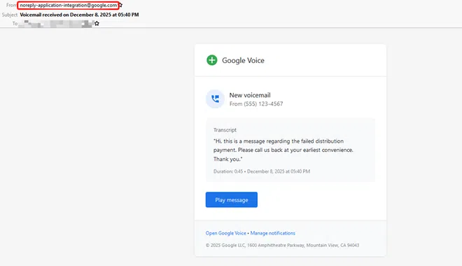 Campanha de phishing no Google Cloud atinge empresas globais 2 Hackers conseguem usar recurso do Google Cloud para enviar e-mails maliciosos a partir de endereços legítimos (Imagem: Reprodução/Check Point).
