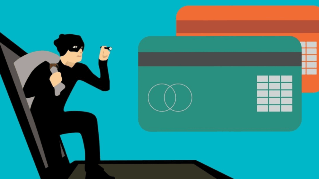 Ilustração de golpe digital com celular, representando spoofing e roubo de dados