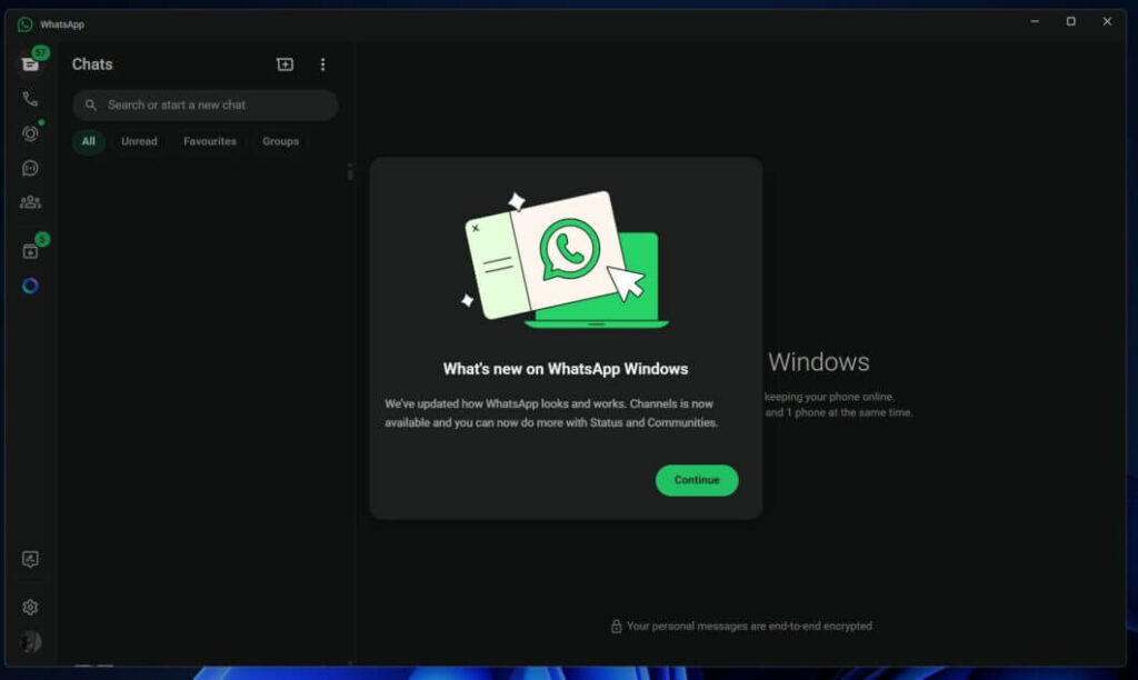 WhatsApp para Windows agora consome até 7x mais RAM 4 WhatsApp rodando no Windows