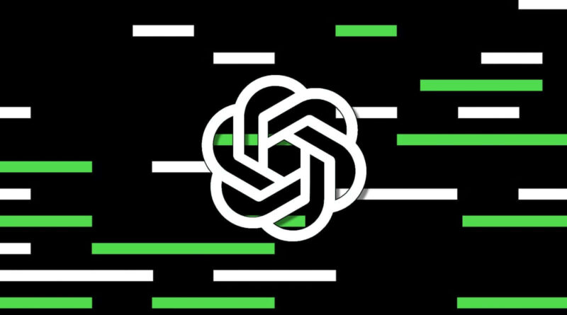 ChatGPT interface e logo da OpenAI em destaque