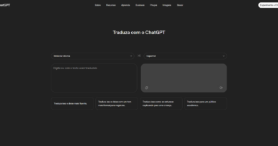 Interface do ChatGPT Translate aberta no navegador Google Chrome