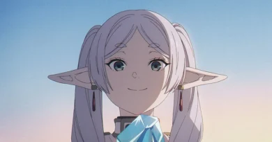 Prévia do episódio 1 de Frieren Beyond Journey’s End 2ª temporada mostrando Frieren, Fern e Stark explorando um novo cenário mágico