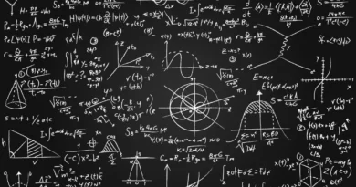 Equações matemáticas em um quadro negro