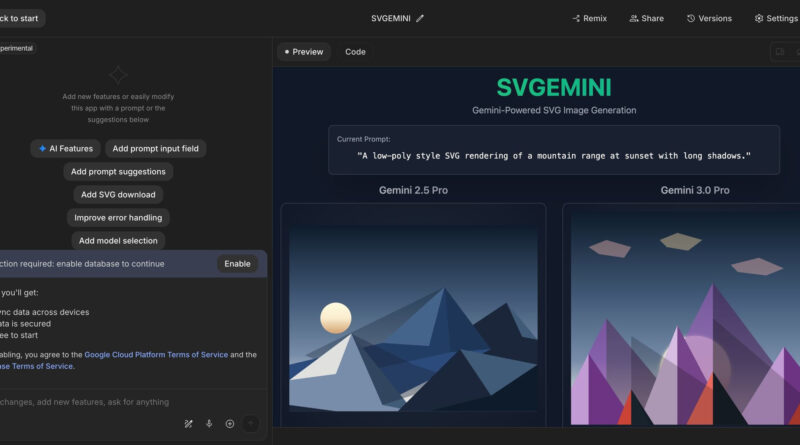 Google testa integração Firebase e AI Studio com autenticação nativa 2 Visual do AI Studio integrando FirebaseQ com interface atualizada