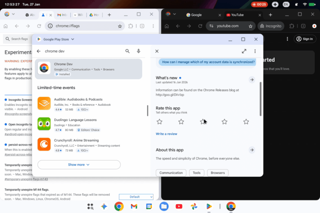 Android para PC: imagens revelam novo Aluminium OS do Google 4 Android para PC com Play Store aberta