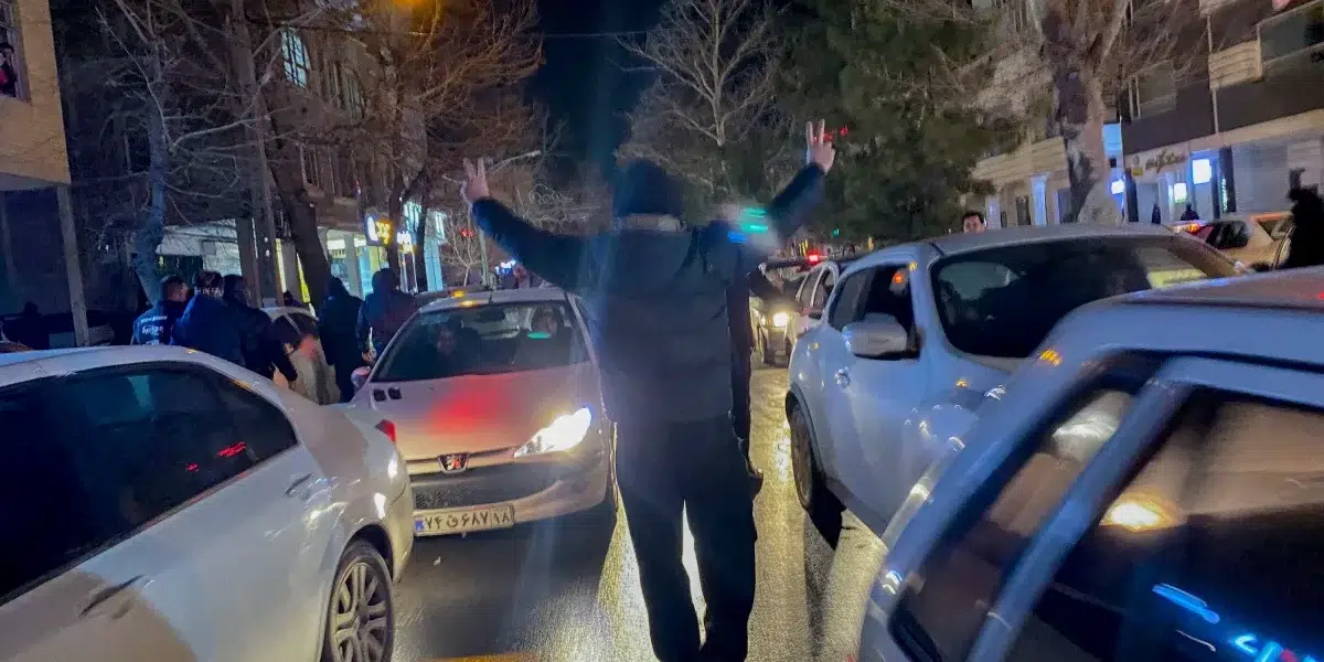 Protestos em Hamedan, Irã, em janeiro de 2026