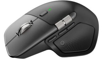 mouses da Logitech falham no Mac e empresa libera patch urgente 3 Imagem promocional do mouse Logitech MX Master 4, em fundo claro.