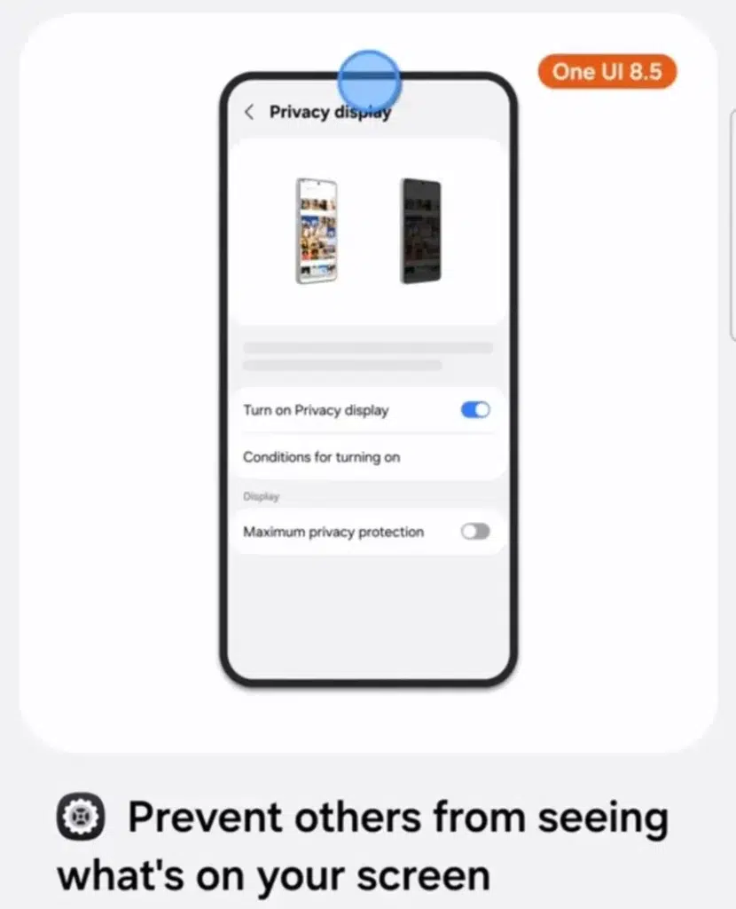 Demonstração do modo de privacidade na One UI 8.5 do Galaxy S26 Ultra