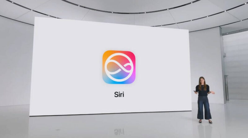 Nova Siri exibida durante a WWDC 2024, mostrando recursos de IA generativa
