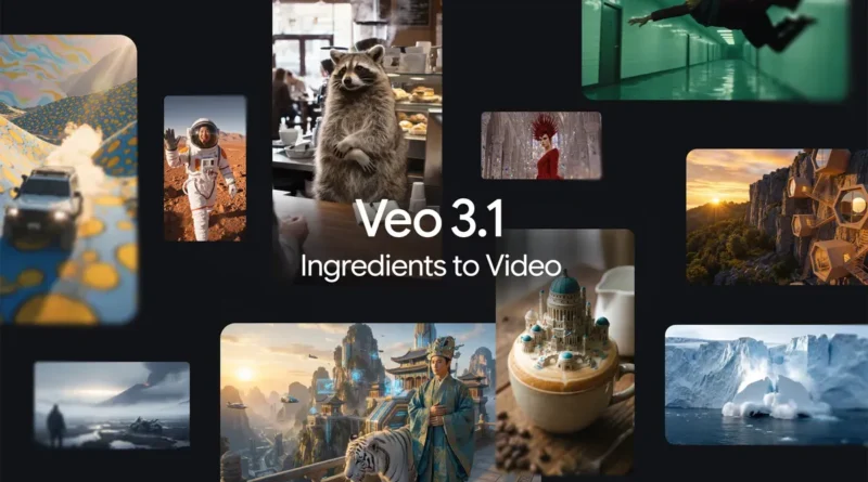 Interface do Google Veo 3.1 mostrando recurso de geração de vídeo a partir de imagem e suporte 4K