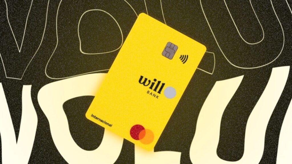 Cartão amarelo do Will Bank que foi descontinuado após a liquidação