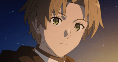 Imagem promocional da fusão entre Aniplex e EGG FIRM, destacando as produções Mushoku Tensei e DanMachi