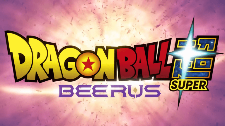 Imagem promocional do remake Dragon Ball Super Beerus mostrando Goku e o Deus da Destruição em pose de batalha