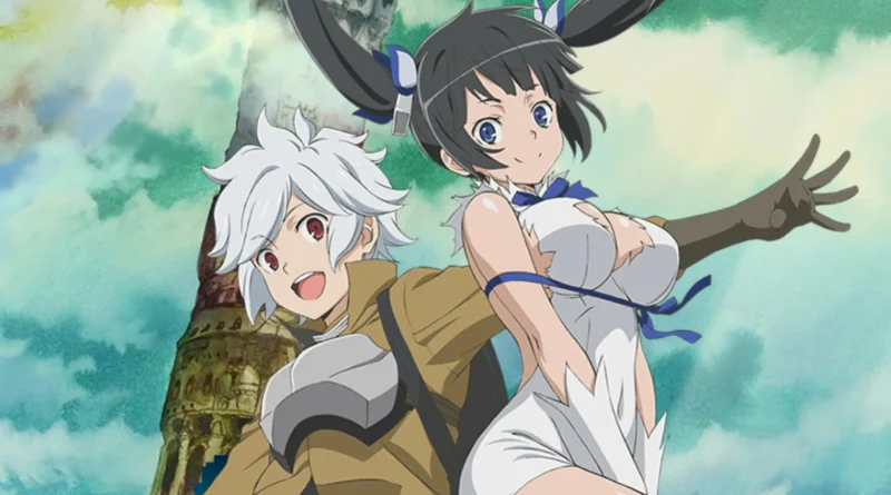 Imagem promocional oficial de DanMachi 6ª temporada com Bell Cranel e Hestia