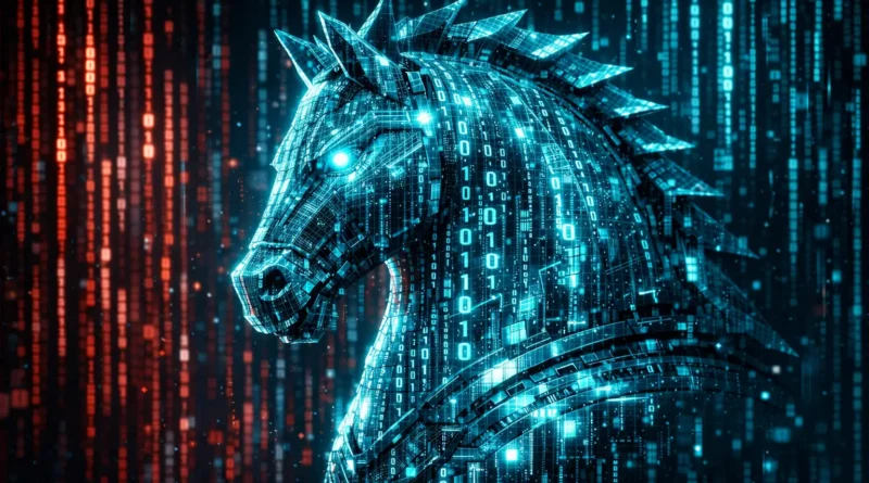 Imagem ilustrativa representando o Golpe da Mão Fantasma causado por trojans de acesso remoto