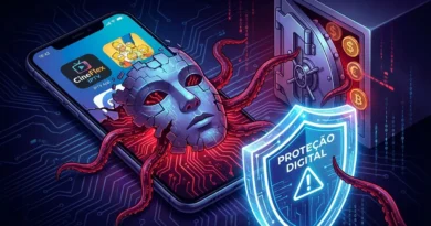 Imagem ilustrativa de segurança cibernética mostrando malware Massiv disfarçado em apps IPTV no Android