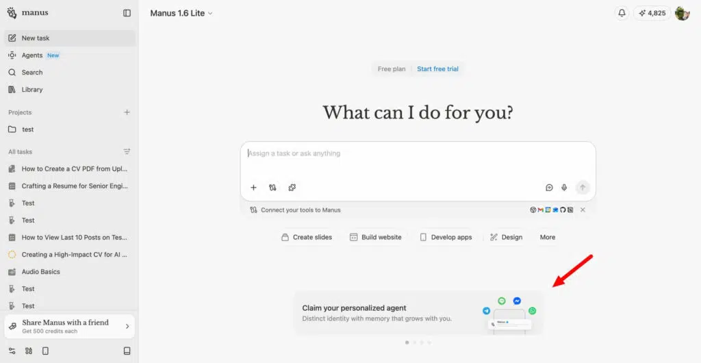 Configuração do Manus AI com integrações Telegram e WhatsApp