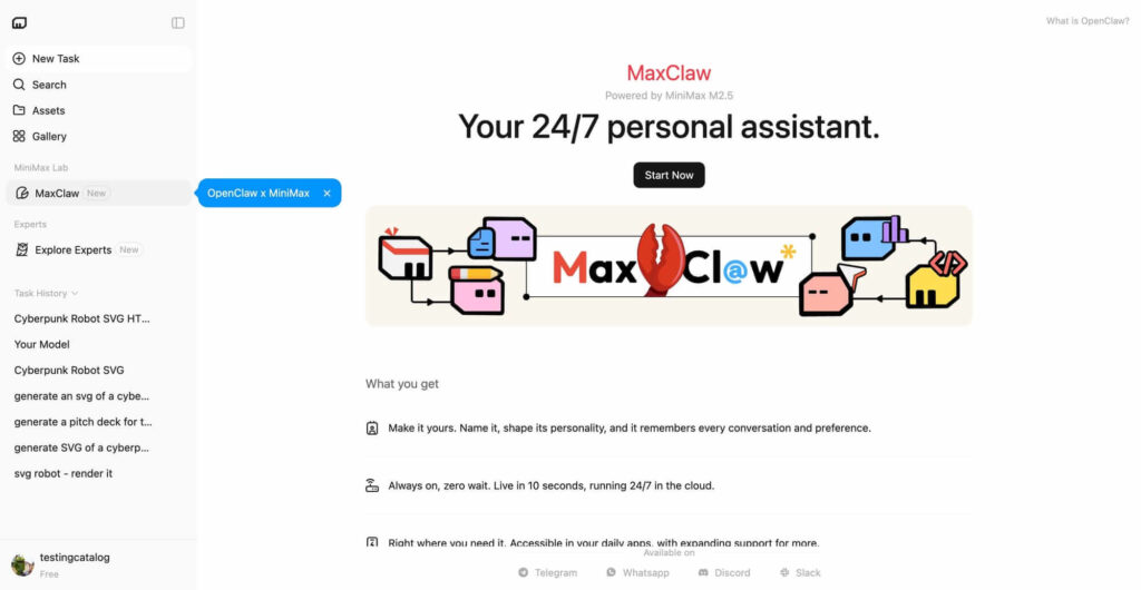 MiniMax lança agente de IA sempre ativo MaxClaw 3 Gráfico de desempenho do MiniMax M2.5