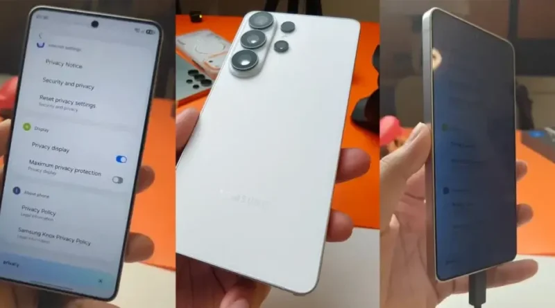 Galaxy S26 Ultra vazado revela tela de privacidade com IA 1 Galaxy S26 Ultra vazamento exibe tecnologia Genius Display controlada por IA