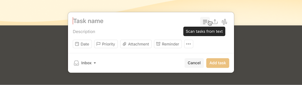 Nova ferramenta de IA lê textos e imagens para criar tarefas no Todoist. (Imagem: Divulgação/Todoist)