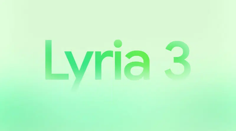 Interface do Lyria 3 mostrando IA generativa musical do Google