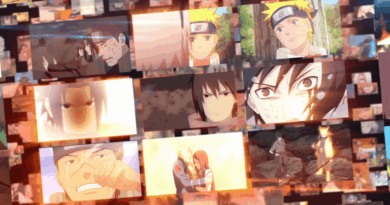 Imagem promocional do Canal oficial de Naruto e Boruto no YouTube mostrando momentos icônicos do anime