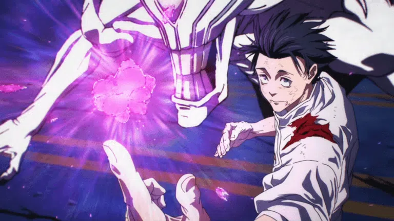 Imagem promocional do episódio final Sendai Colony em Jujutsu Kaisen Season 3, com Yuji Itadori em destaque, produzida pela MAPPA.