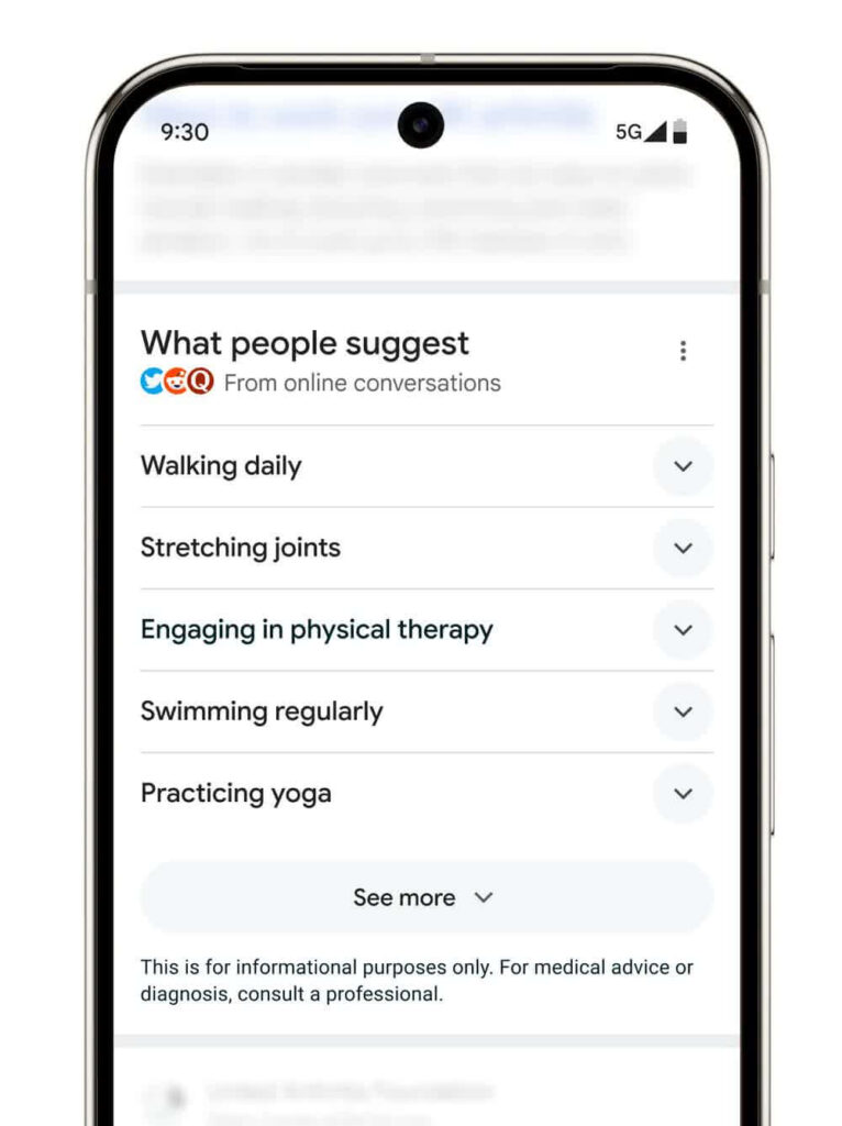 Google remove ferramenta de IA que dava conselhos de saúde 3 Interface simplificada da busca Google após remoção da ferramenta What People Suggest