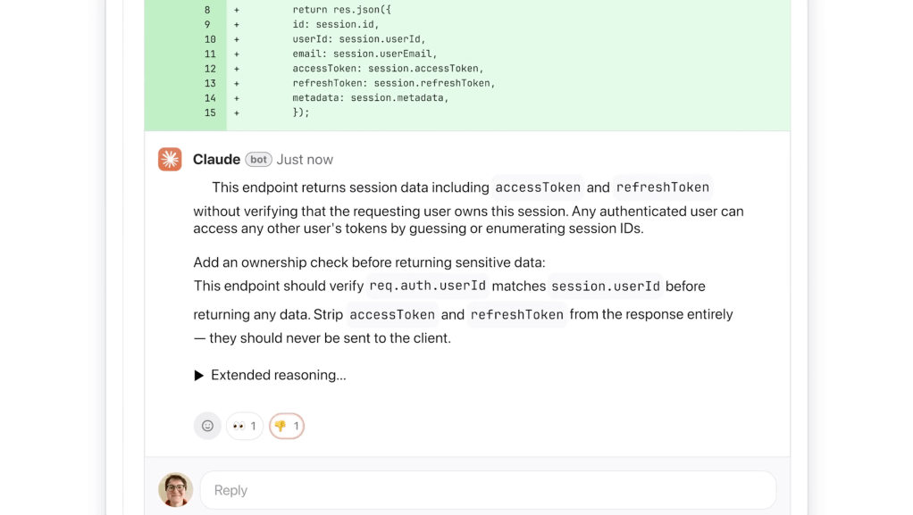 Interface da ferramenta Code Review desenvolvida pela Anthropic