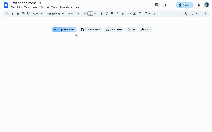 Gemini Google Docs criação automática documentos IA resumo escrita