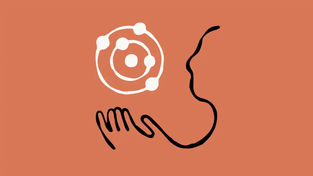 Ilustração de IA da Anthropic representando interação homem-máquina