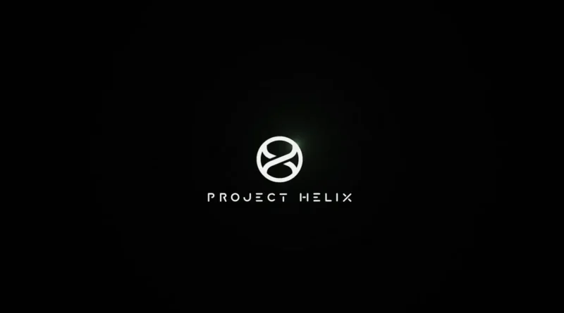 Logo do Project Helix em fundo preto com círculo branco centralizado