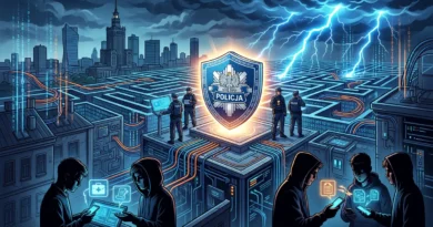 Ilustração sobre ataques DDoS e cibercrimes envolvendo adolescentes na Polônia